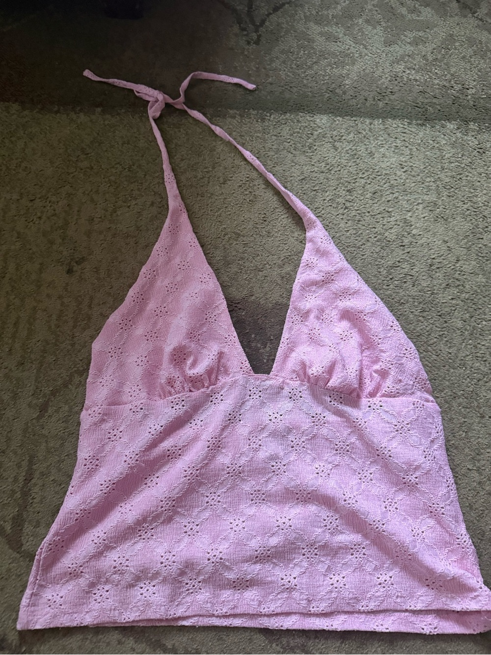 wild fable Light Pink Eyelet Halter Top